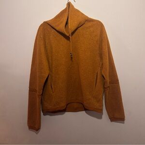 Womens NIKE Brown Thermal Fleece Cowl Neck Pullover Sweatshirt Sz M